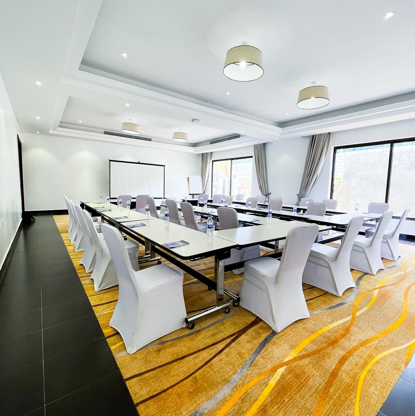 Conference room laid out in a U-shape